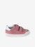 Baskets enfant fille cuir à scratchs bordeaux+or+rose - vertbaudet enfant 