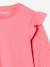 Tee-shirt blouse fille manches longues à volant personnalisable écru+rose - vertbaudet enfant 