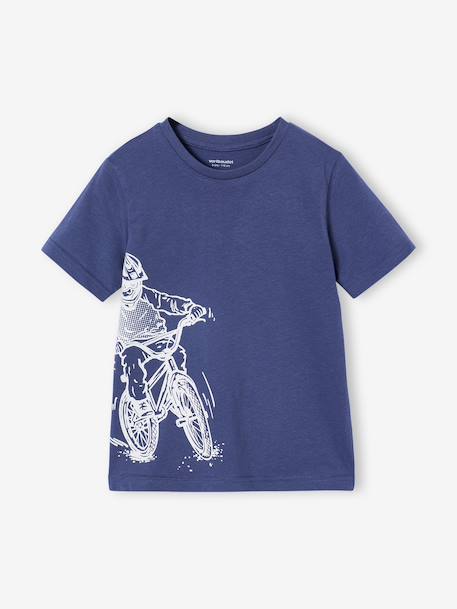 Lot 3 T-shirts manches courtes bleu pétrole+caramel+marine+noix de pécan+vert amande+vert sauge - vertbaudet enfant 