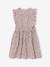Robe fille en seersucker manches volantées blanc imprimé+vert sauge - vertbaudet enfant 