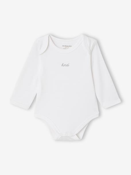 Lot 7 bodies bébé manches longues lot blanc - vertbaudet enfant 