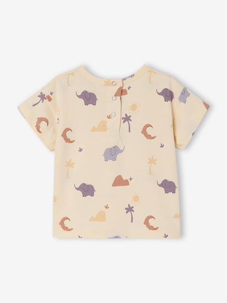 T-shirt baby jongen met print vanille - vertbaudet enfant 