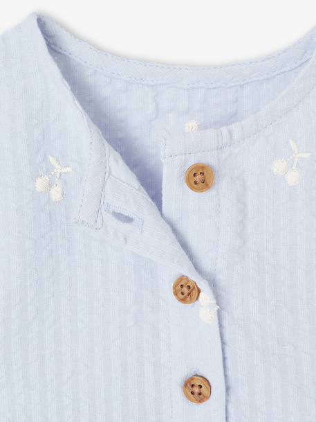 Robe bébé fille détails brodés bleu clair - vertbaudet enfant 