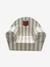 Gestreepte schuimstoel Ourson, te personaliseren beige, gestreept - vertbaudet enfant 