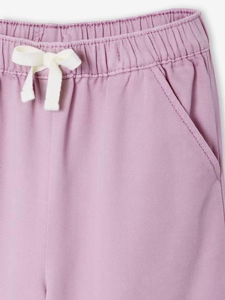 Pantacourt large fille lyocell kaki+lilas - vertbaudet enfant 
