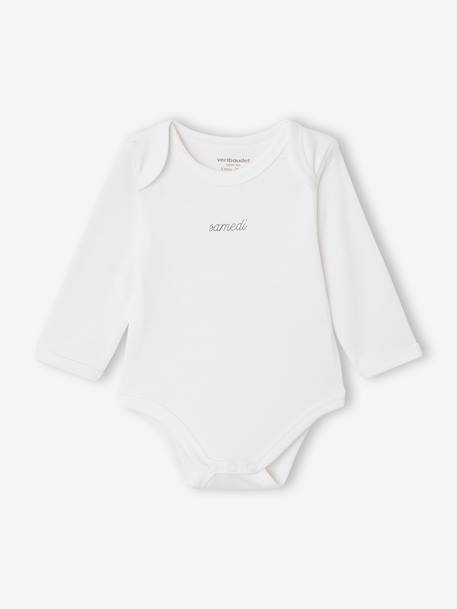 Lot 7 bodies bébé manches longues lot blanc - vertbaudet enfant 