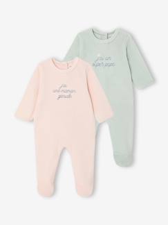 -Lot 2 pyjamas bébé fille velours