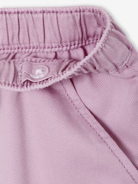 Pantacourt large fille lyocell kaki+lilas - vertbaudet enfant 