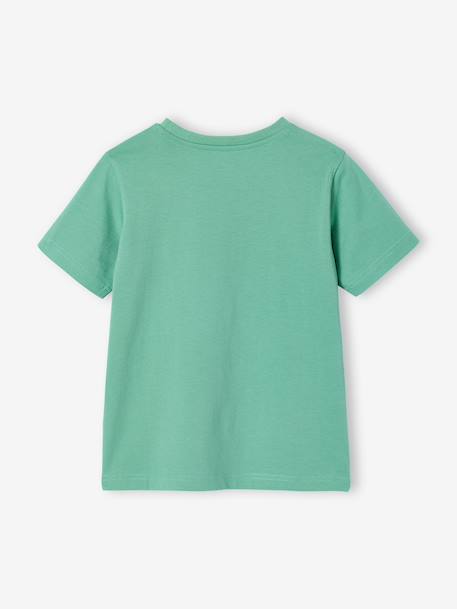 T-shirt garçon imprimé blanc chiné+bleu moyen+menthe+ocre+olive+terracotta+vert d'eau - vertbaudet enfant 
