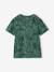 T-shirt garçon imprimé blanc chiné+bleu jean+lichen+menthe - vertbaudet enfant 