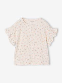 -T-shirt fille en maille pointelle