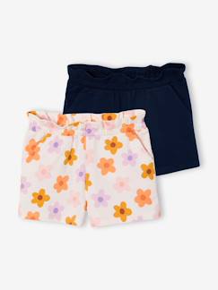 -Lot de 2 shorts fille molleton léger
