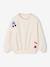 Sweat fille avec patchs écru - vertbaudet enfant 