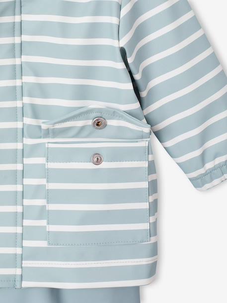 Regenjas en broek babyset voor jongens grijsblauw - vertbaudet enfant 
