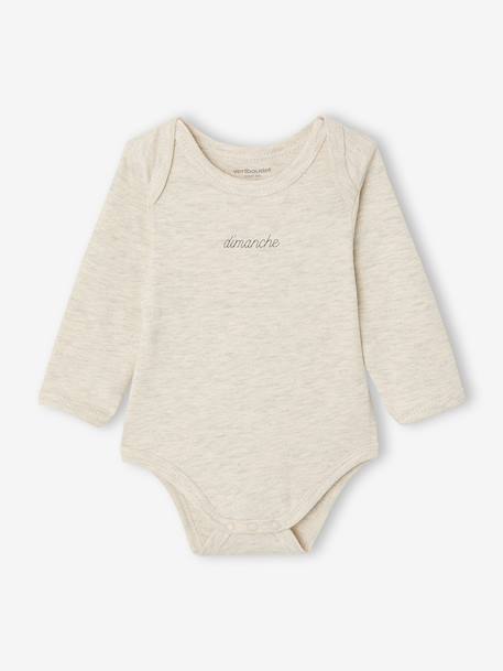 Lot 7 bodies bébé manches longues lot blanc - vertbaudet enfant 
