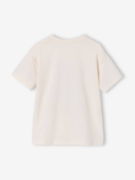 T-shirt garçon manches courtes animaux blanc+écru+vert sapin - vertbaudet enfant 