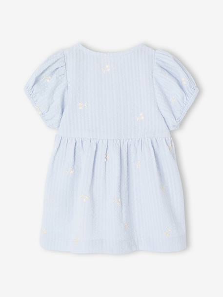 Robe bébé fille détails brodés bleu clair - vertbaudet enfant 