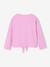 T-shirt voor meisjes met knoopdetail zachtpaars - vertbaudet enfant 