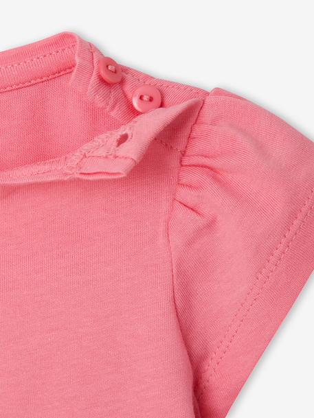 Lot 2 T-shirt bébé fille fantaisie bleu clair+rose - vertbaudet enfant 