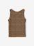 Débardeur fille en côtes beige+écru+rayé bleu+vert sauge - vertbaudet enfant 