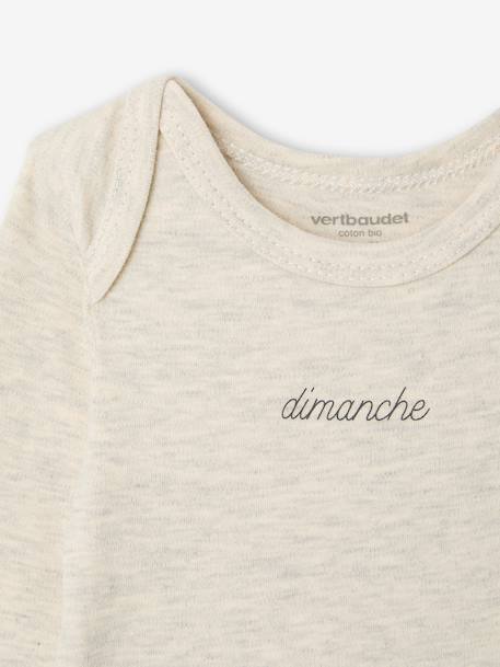 Lot 7 bodies bébé manches longues lot blanc - vertbaudet enfant 