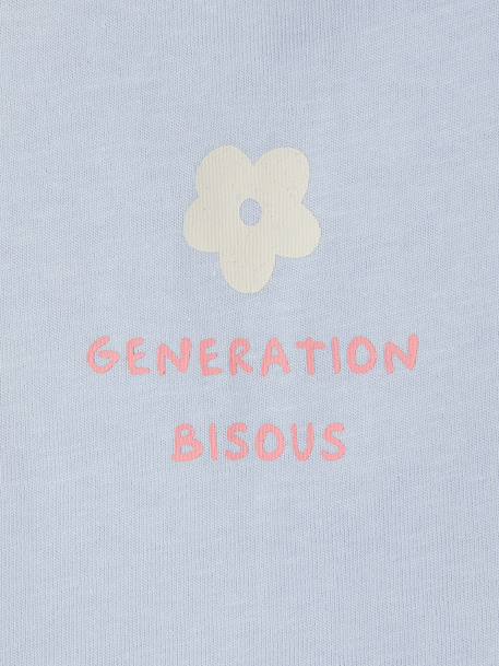 T-shirt babymeisje fantasie lichtblauw+rozen - vertbaudet enfant 