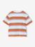 T-shirt garçon rayé orange imprimé - vertbaudet enfant 