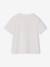 T-shirt voor meisjes met print en korte mouwen ecru+rozen+saliegroen - vertbaudet enfant 