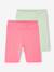Set van 2 sportieve fietsshorts voor meisjes groen+rozen - vertbaudet enfant 