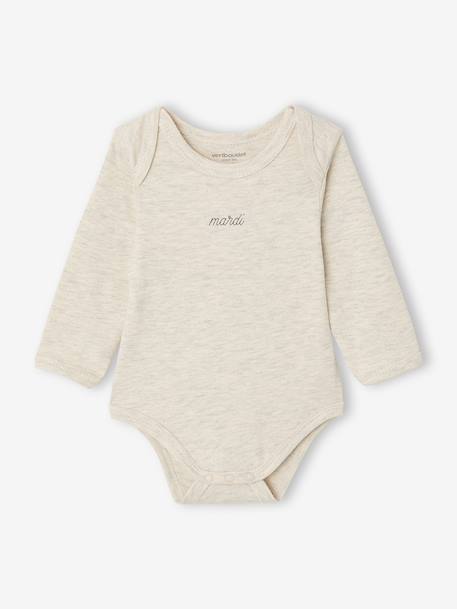 Lot 7 bodies bébé manches longues lot blanc - vertbaudet enfant 