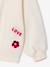 Sweat fille avec patchs écru - vertbaudet enfant 