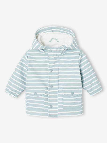 Regenjas en broek babyset voor jongens grijsblauw - vertbaudet enfant 