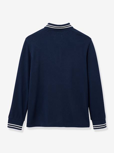 Polo garçon en coton biologique bleu nuit+marine - vertbaudet enfant 