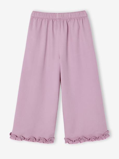 Pantacourt large fille lyocell kaki+lilas - vertbaudet enfant 