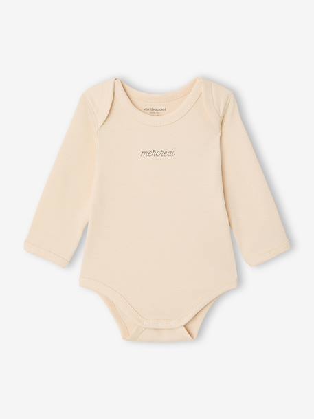 Set van 7 body's met lange mouwen veel wit - vertbaudet enfant 
