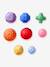 Lot de 8 balles sensorielles jaune+multicolore - vertbaudet enfant 