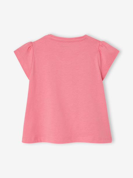 T-shirt babymeisje fantasie lichtblauw+rozen - vertbaudet enfant 