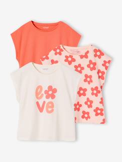 Meisje-Set van 3 Basics meisjesshirts met korte mouwen