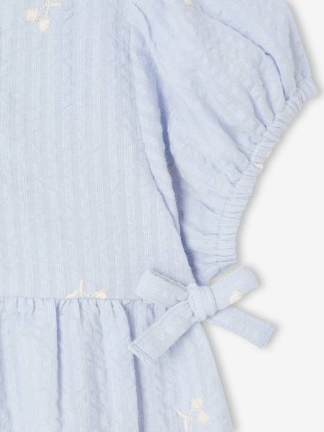 Robe bébé fille détails brodés bleu clair - vertbaudet enfant 