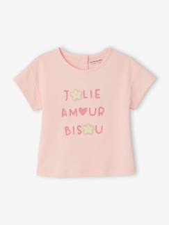 -T-shirt voor babymeisjes met gehaakte details
