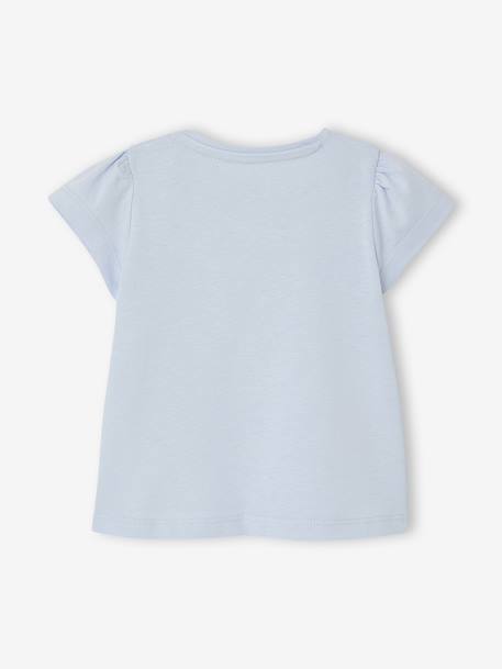 Lot 2 T-shirt bébé fille fantaisie bleu clair+rose - vertbaudet enfant 