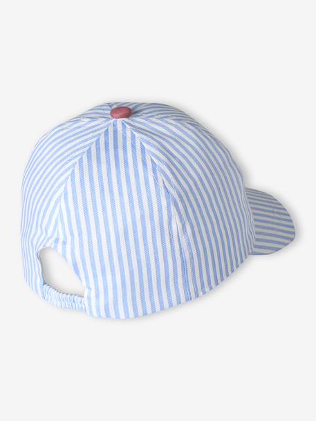 Casquette bébé fille coton rayée rayé bleu - vertbaudet enfant 
