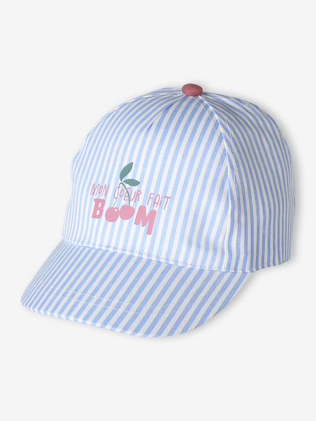 Bébé-Casquette bébé fille coton rayée