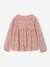 Shirtblouse met print voor meisjes beige+ecru+groengrijs - vertbaudet enfant 