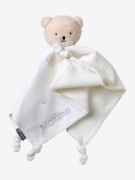 Gepersonaliseerde knuffels en rammelaar met koffer NUAGE wit - vertbaudet enfant 
