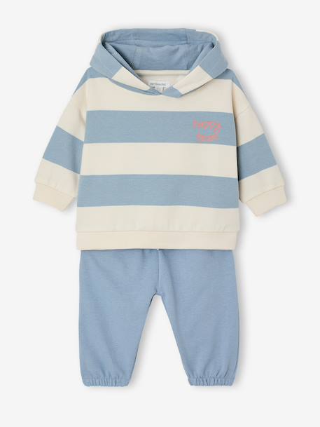 Babyset sweater en joggingbroek ijsblauw - vertbaudet enfant 