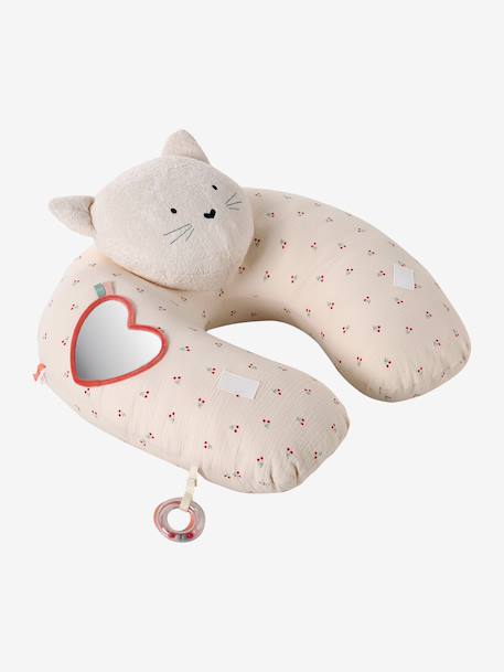 Ontdekkingskussen voor baby's ecru+groen+rood+wit - vertbaudet enfant 