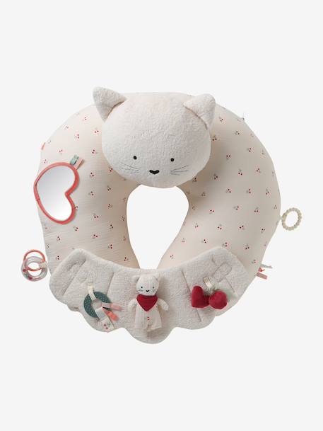 Coussin bébé des découvertes blanc+écru+rouge+vert - vertbaudet enfant 