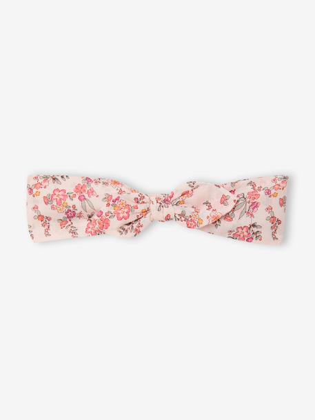 Bedrukt setje pakje + hoofdband baby meisje lichtroze+roze (poederkleur)+zeegroen met print - vertbaudet enfant 