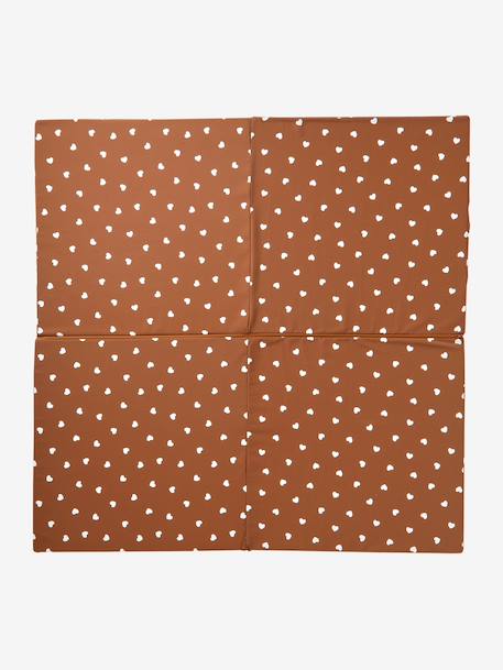 Tapis de motricité pliable et déhoussable caramel+vert sauge - vertbaudet enfant 